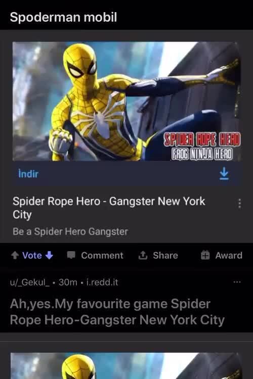 I.redd.it Spoderman mobil Spider Rope Hero Gangster New