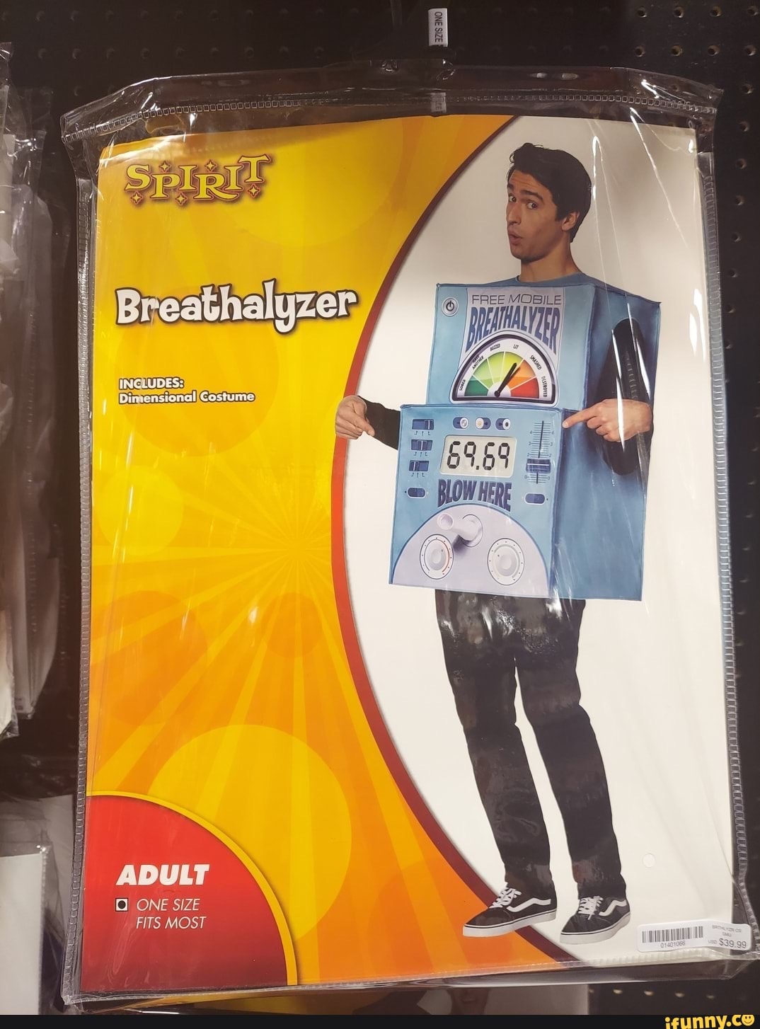 Breathalyzer, INGLUDES:) DimensionalI Costume) ADULT O ONE SIZE FITS MOST -  iFunny