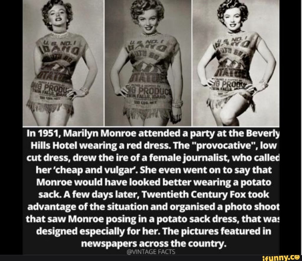 In 1951, Marilyn Monroe attended. a party at the Beverly Hills Hotel ...