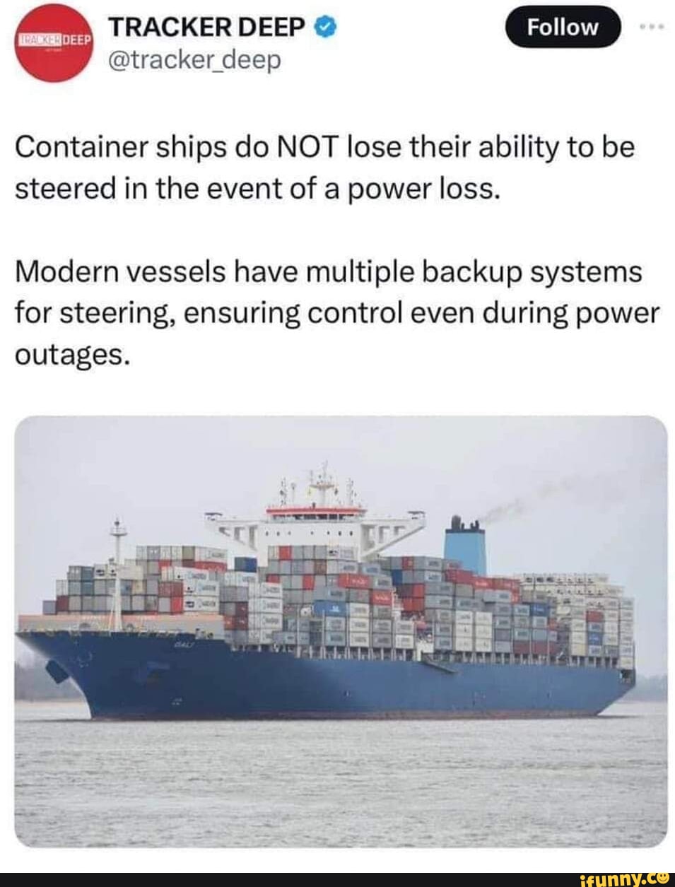 TRACKER DEEP @tracker deep Container ships do NOT lose their 