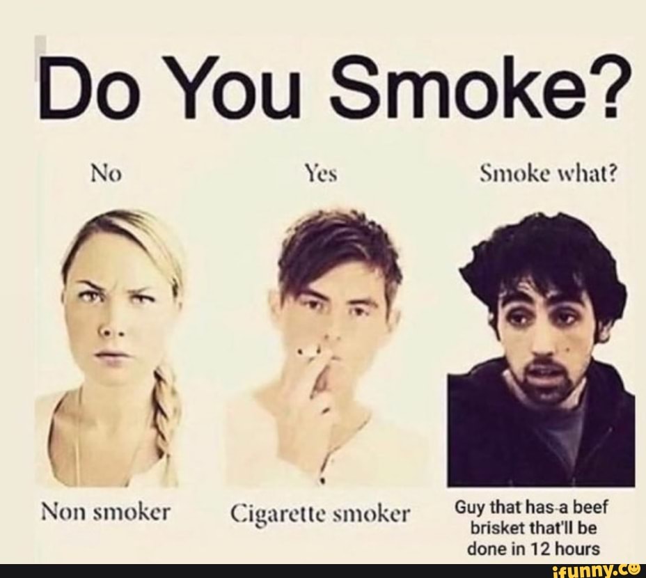 Do You Smoke? No Yes Smoke what? Non smoker Cigarette smoker Guy that