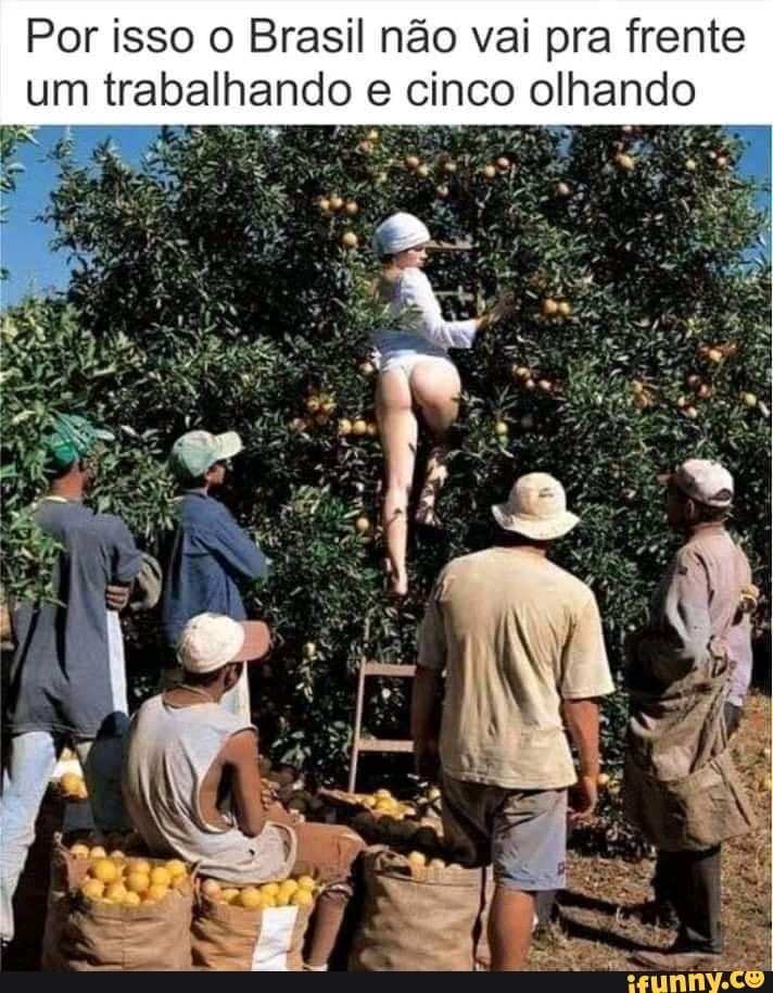 Por isso o Brasil não vai pra frente um trabalhando e cinco olhando