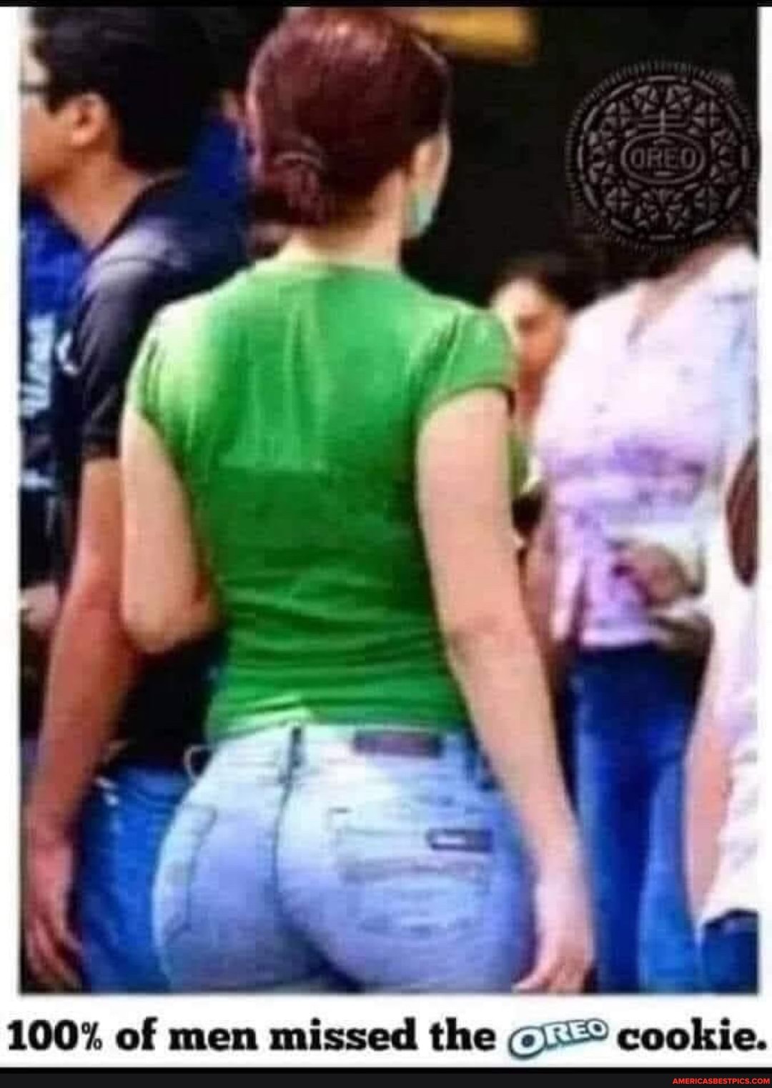 100% of men missed the cookie.