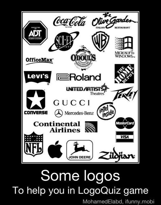 Continental E
Airlines NS
LES
logos
To help you in LogoQuiz game - Some logos
To help you in LogoQuiz game
