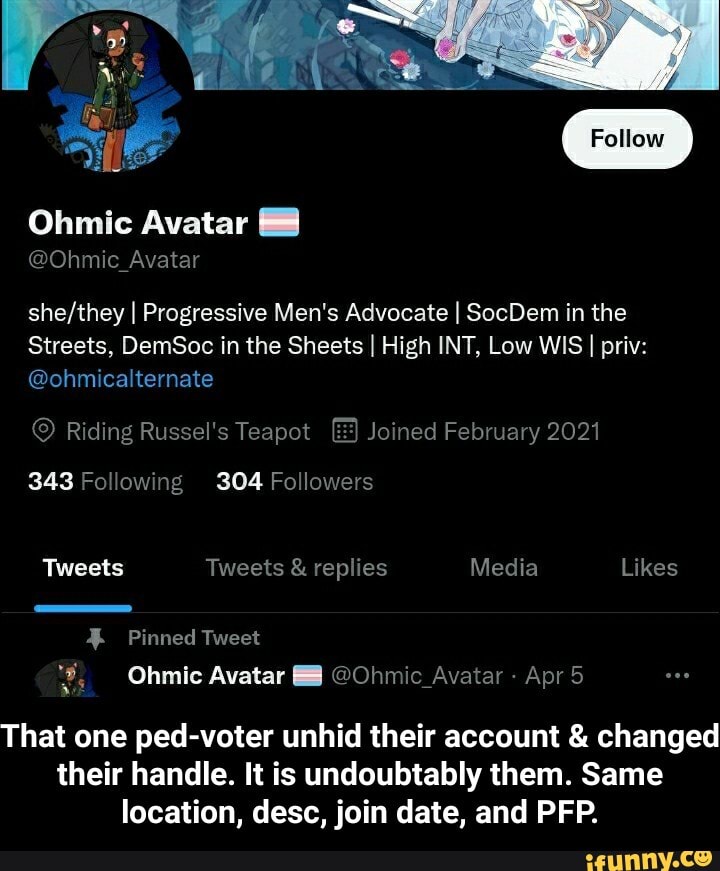 Ohmic Avatar w Ohmic Avatar I Progressive Men's Advocate I SocDem in ...