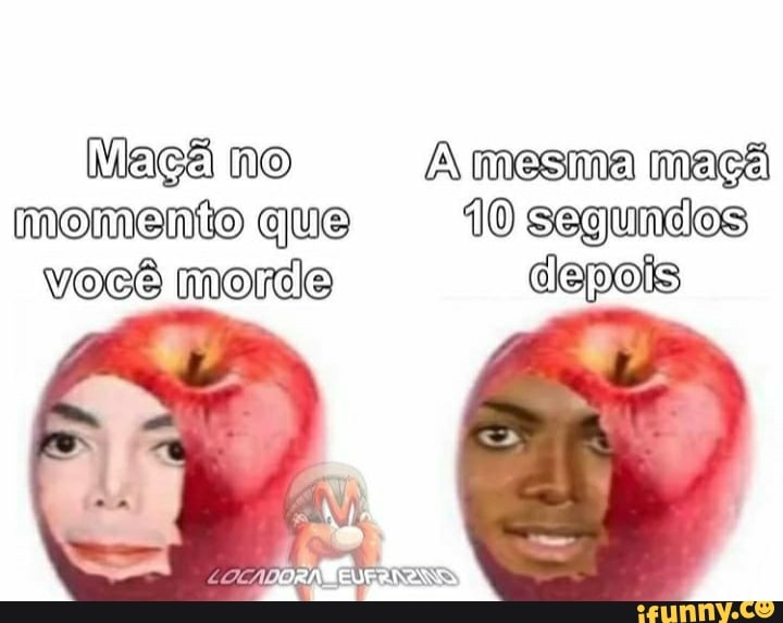 Niaçã no mesma maçã momento que 10 segundos você morde
