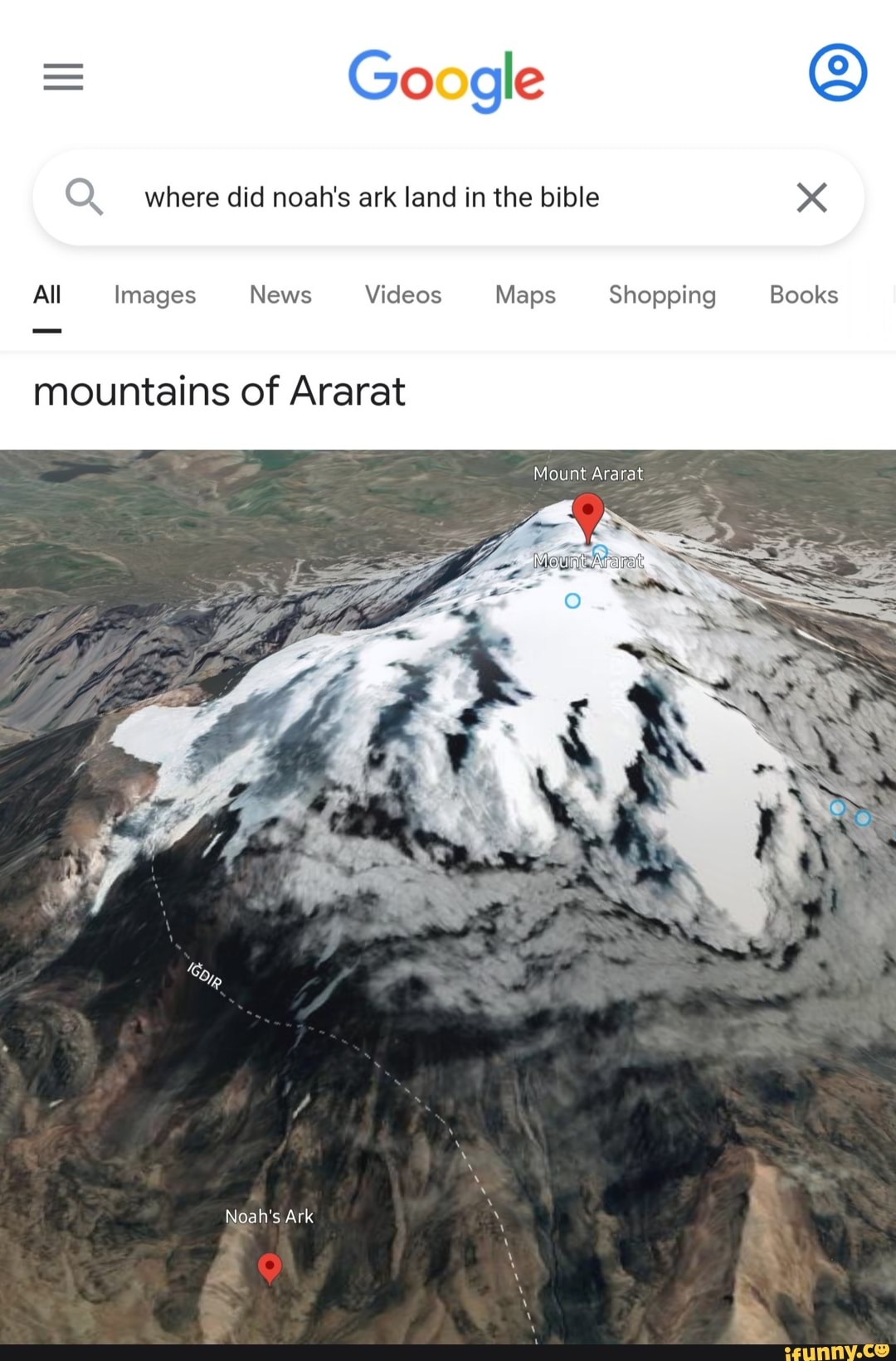 = Google Q where did noah's ark land in the bible xX All Images News