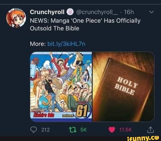 did one piece outsell the bible