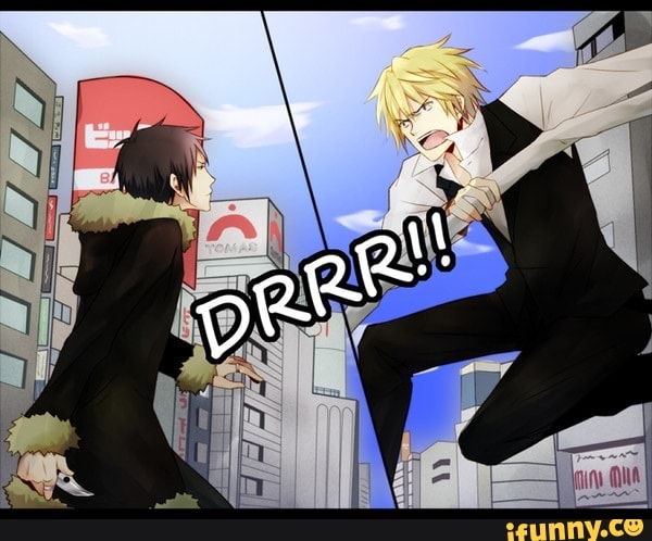 anime, animu, fanart, durarara, izaya, shizuo