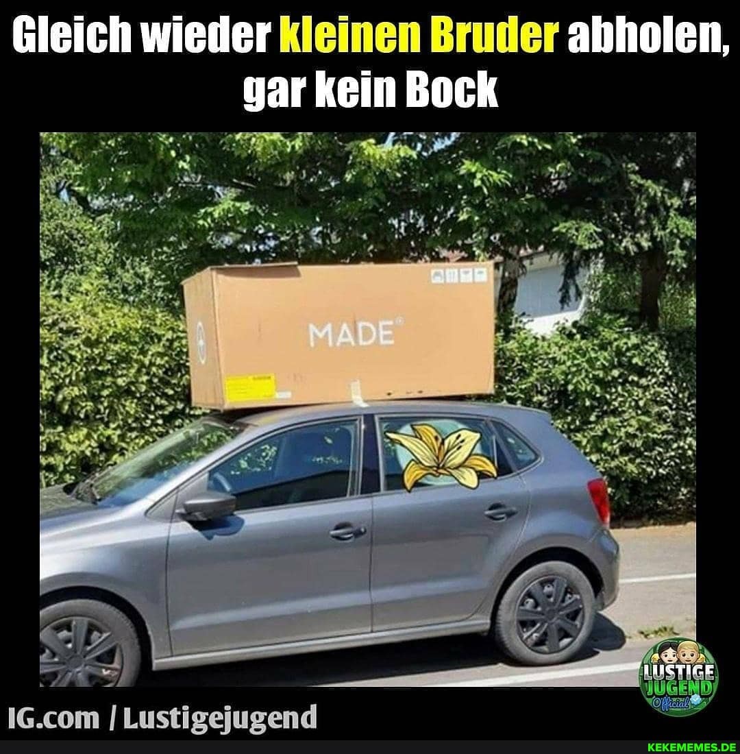 Gleich wieder kleinen Bruder ahhol
GICN WIERIEF KIGINEN BFuuEr Annolen, gar kein Bock
IG. com I Lustioeiuoend