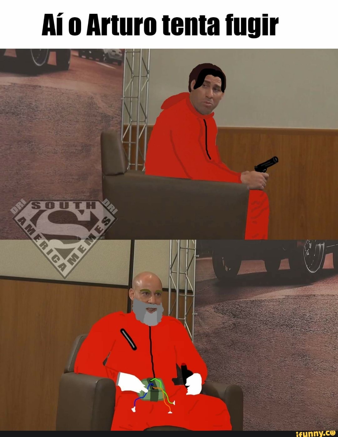 Aí o Arturo tenta fugir