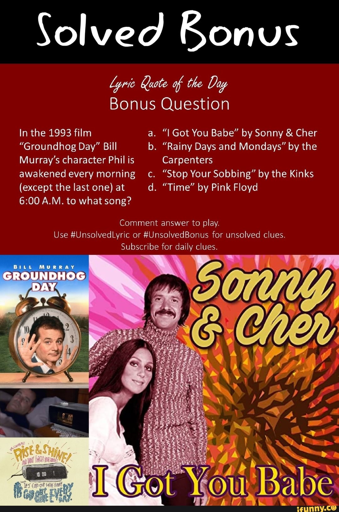 groundhog day sonny and cher song