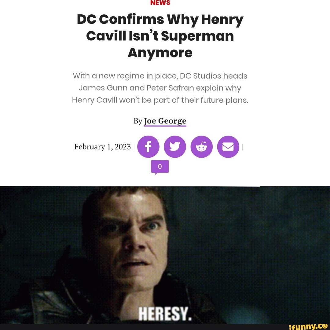 DC Confirms Why Henry Cavill Isn't Superman Anymore