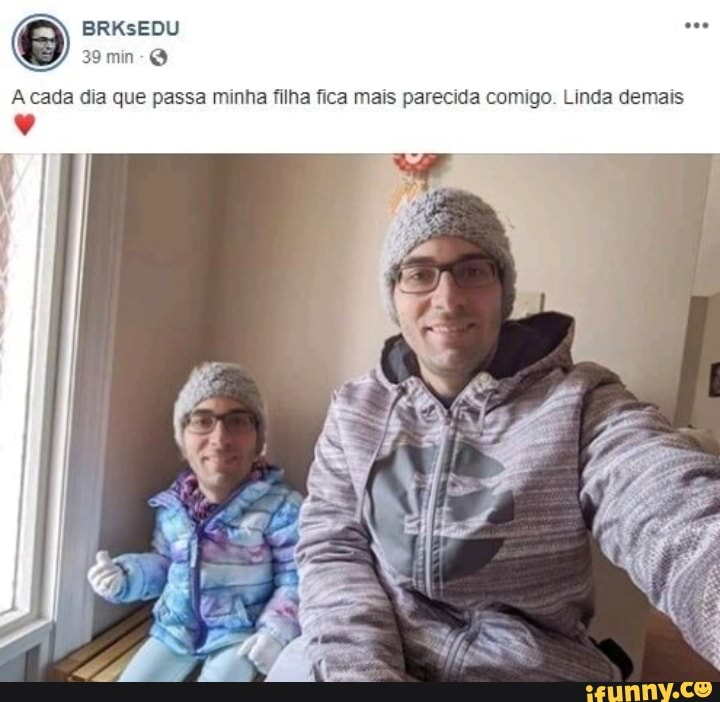 BRKSEDU
A cada dia que passa minha filha fica mais parecida comigo. Linda demais