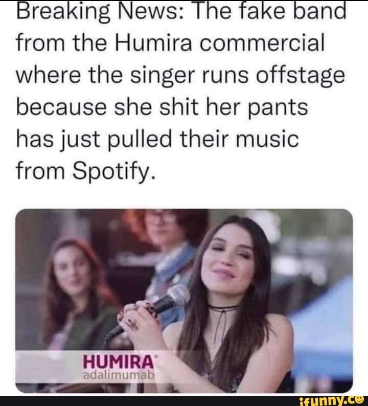 Breaking News The rake band from the Humira commercial where the