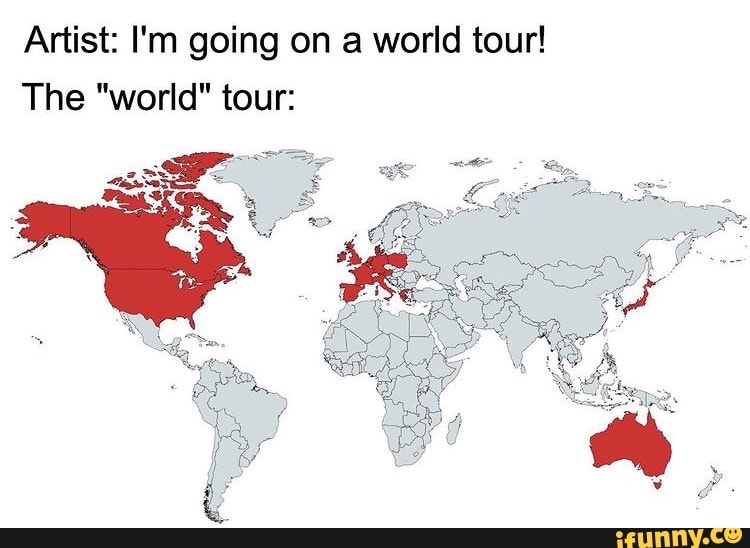 i'm on a world tour