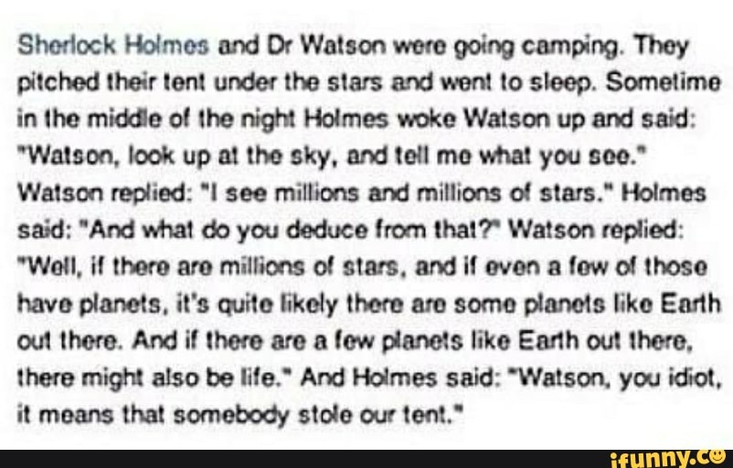 The world is funny. Before you go to Sleep Watson.