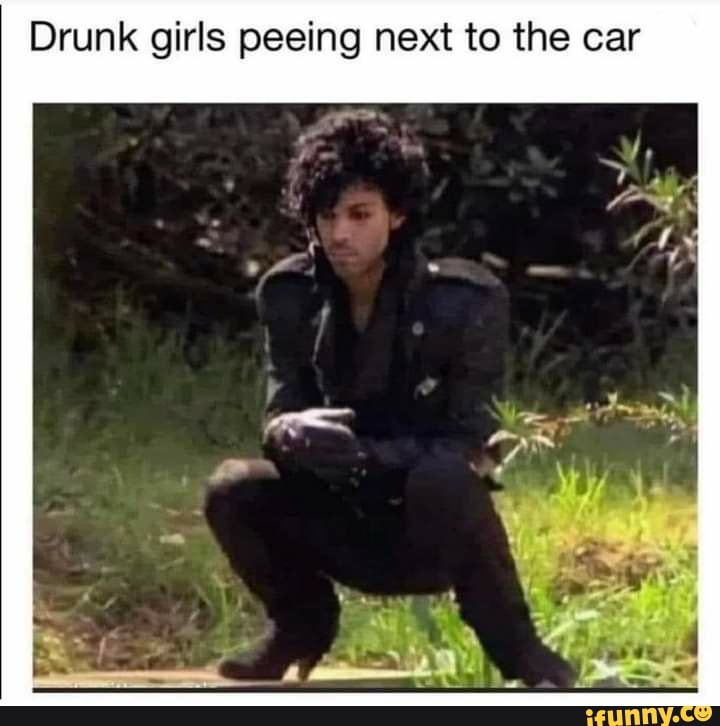 Drunk girls peeing next to the car - iFunny