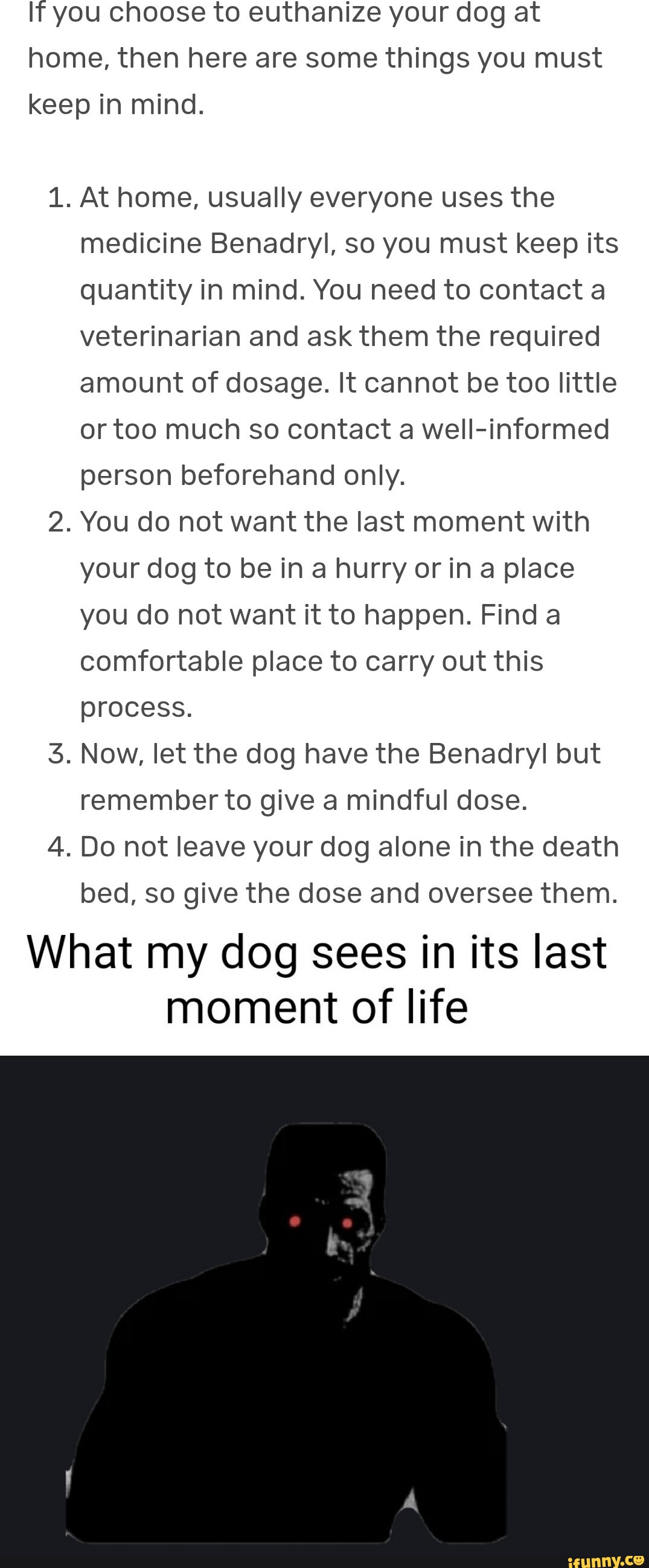 how do you euthanize a dog with benadryl