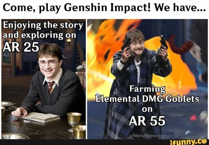 Come Play Genshin Impact We Have Enjoying The Story And Exploring On Ar 25 Farming Element Al On Goblets Ar 55