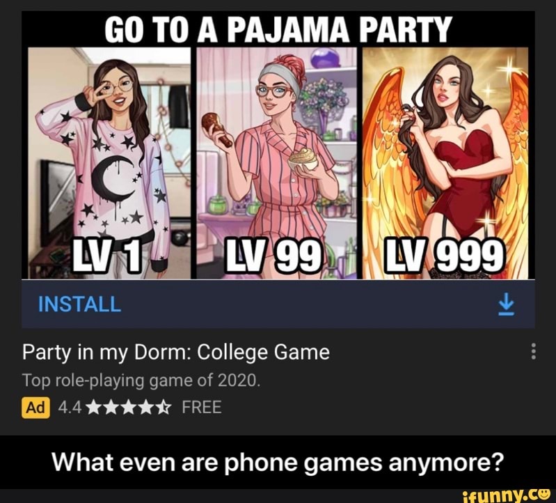 Party in my Dorm College Game roleplaying NS What even are phone