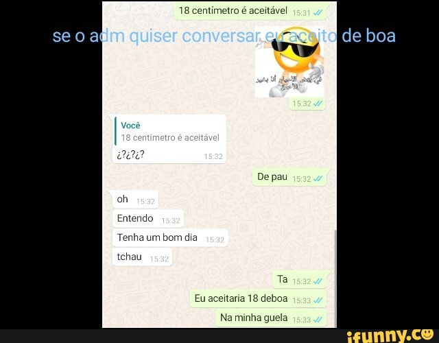 18 centimetro é aceitável
de boa
oh
Entendo
Tenha um bom dia tchau
Ta
Eu aceitaria 18 deboa
Na minha guela