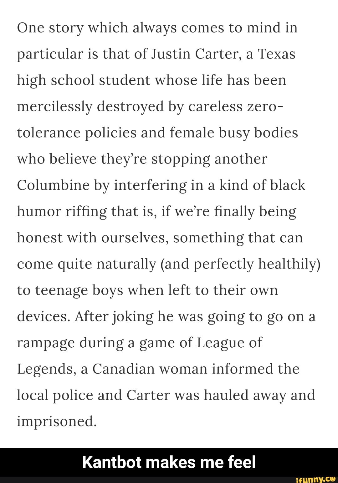 Zero Tolerance Policies Are Destroying >> One Story Which Always Comes To Mind In Particular Is That Zero Tolerance Policies Are Destroying >> One Story Which Always Comes To Mind In Particular Is That