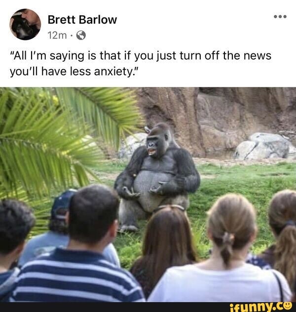 Brett Barlow
jam-@
"All I'm saying is that if you just turn off the news you'll have less anxiety."