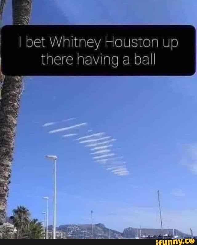 I bet Whitney Houston up there having a ball