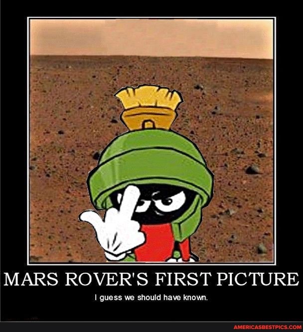 MARS ROVER'S FIRST PICTURE guess we should have known. 