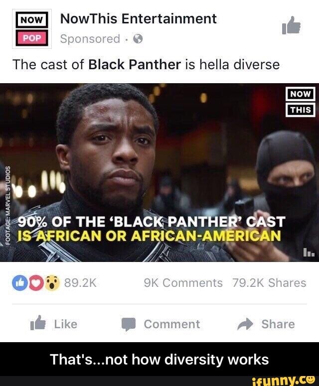 Works The cast of Black Panther is hella diverse -- RICAN OR AF' CANTA ...