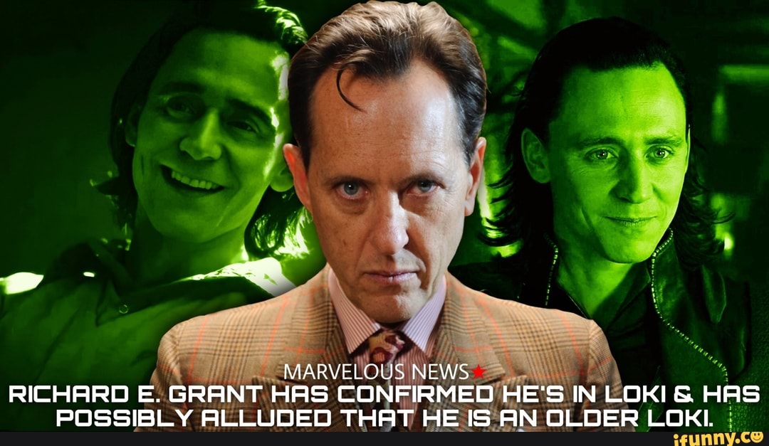 MARVELOUS NEWS RICHARD E. GRANT HAS CONFIRMED HE'S IN LOKI & HAS POSSIBLY ALLUDED THAT HE !/IS AN GGLDER LOKI.