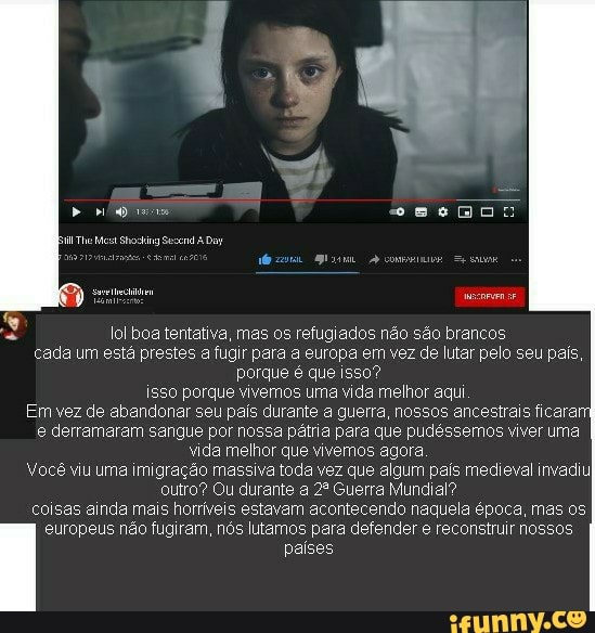 dl Te st Sesend Doy
boa tentativa, mas os refugiados não são brancos cada um está prestes a fugir para a europa em vez de lutar pelo seu país, porque é que isso? isso porque vivemos uma vida melhor aqui
Em vez de abandonar seu país durante a guerra, nossos ancestrais ficara derramaram sangue por nossa pátria para que pudéssemos viver uma vida melhor que vivemos agora
Você viu uma imigração massiva toda vez que algum país medieval invadiu outro? Ou durante a Guerra Mundial? coisas ainda mais horríveis estavam acontecendo naquela época, mas os europeus não fugiram, nós lutamos para defender reconstruir nossos países