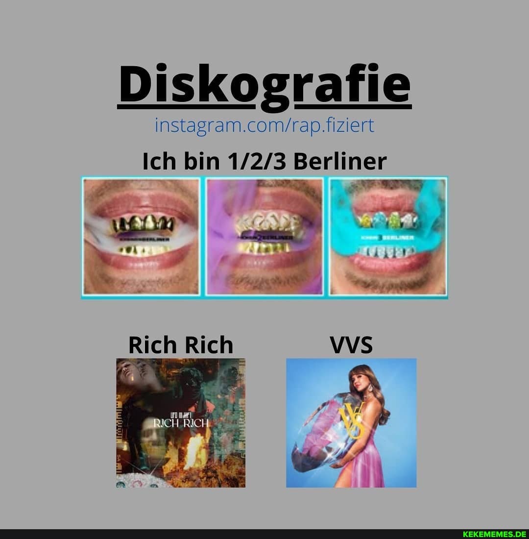 Diskografie
instag
Ich bin Berliner
Rich Rich
ch