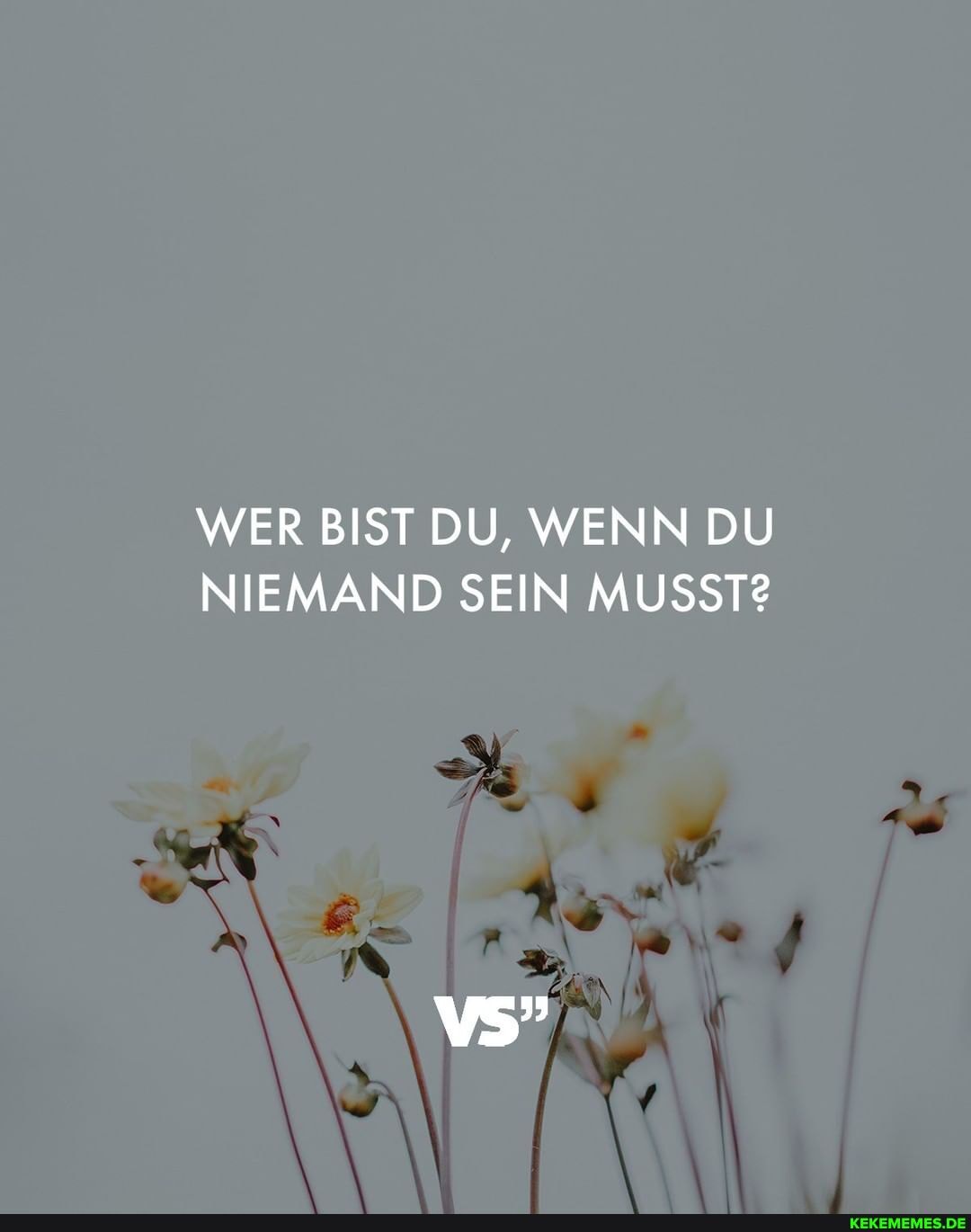 WER BIST DU, WENN DU NIEMAND SEIN MUSST?