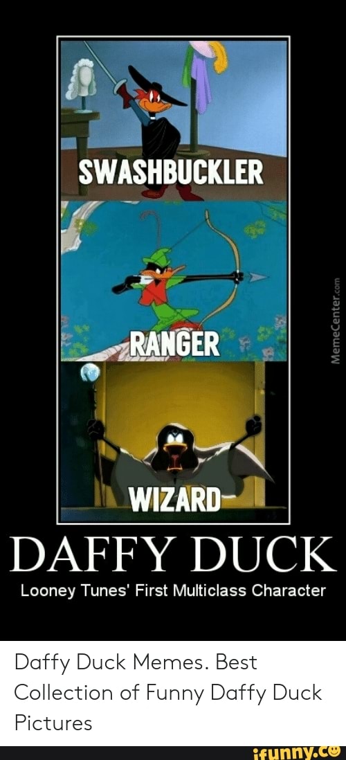 SWASHBUCKLER RANGER WIZARD- DAFFY DUCK Looney Tunes' First Multiclass  Character Daffy Duck Memes. Best Collection of Funny Daffy Duck Pictures -  