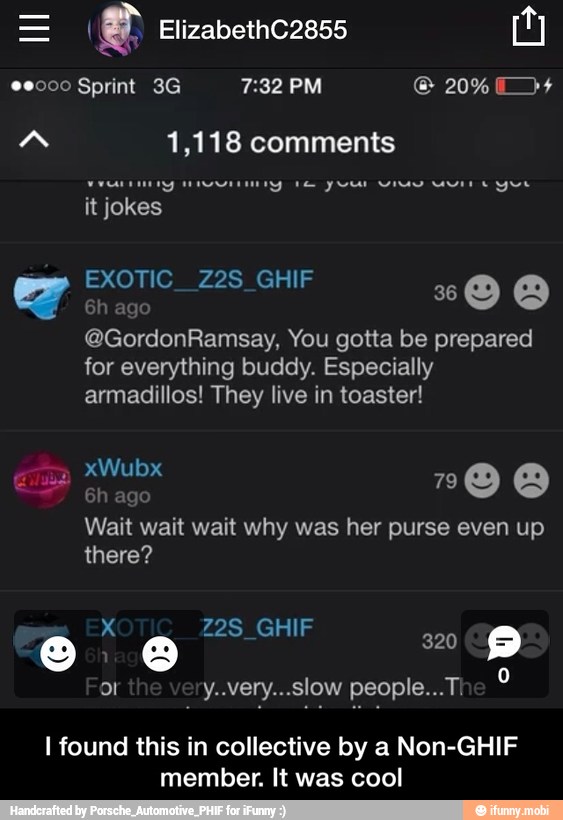 "wa 1,118 comments
ey one O
@GordonRamsay, You gotta be prepared
for everything buddy. Especially
armadillos! They live in toaster!
I found this in collective by a Non-GHIF
member. It was cool - I found this in collective by a Non-GHIF member. It was cool