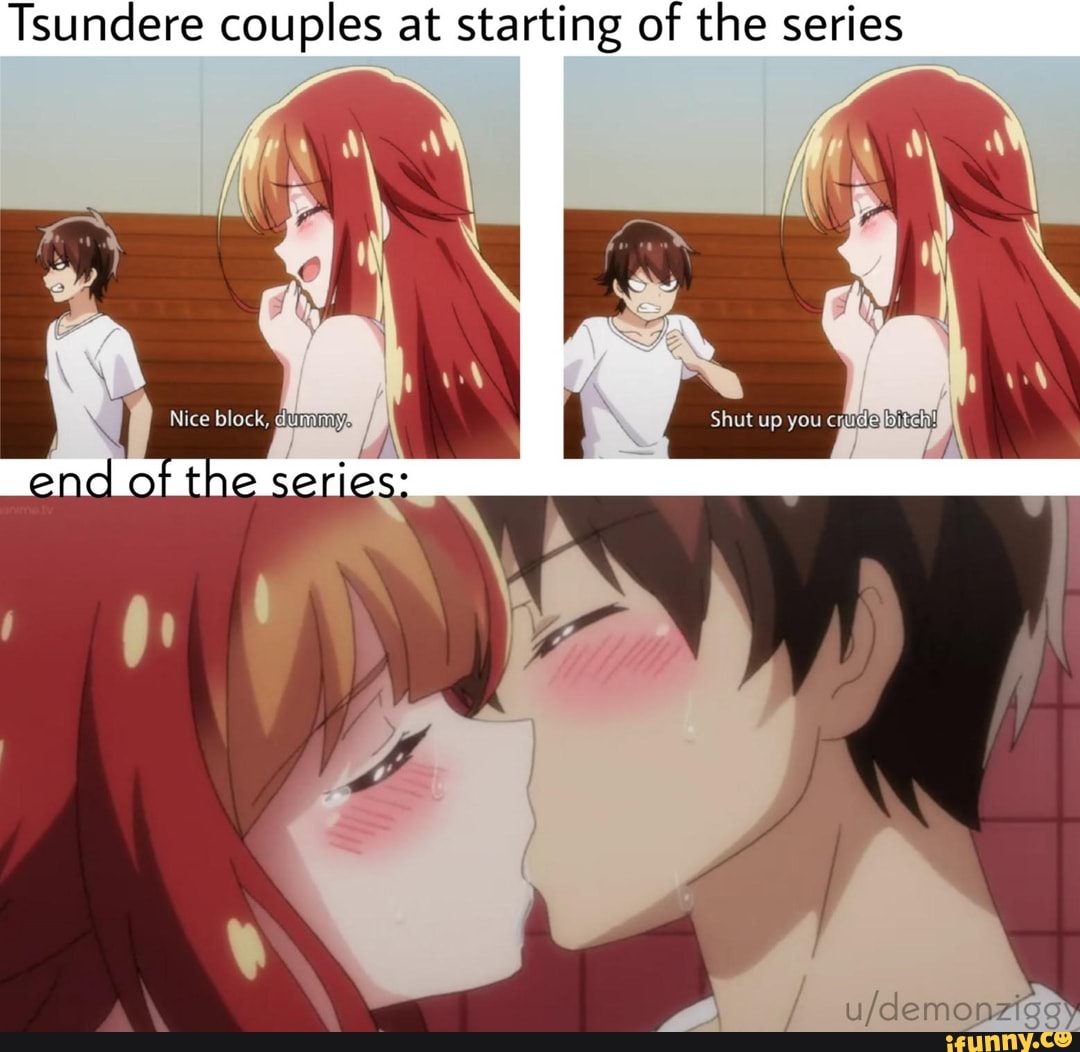 Tsundere couples at starting of the series 