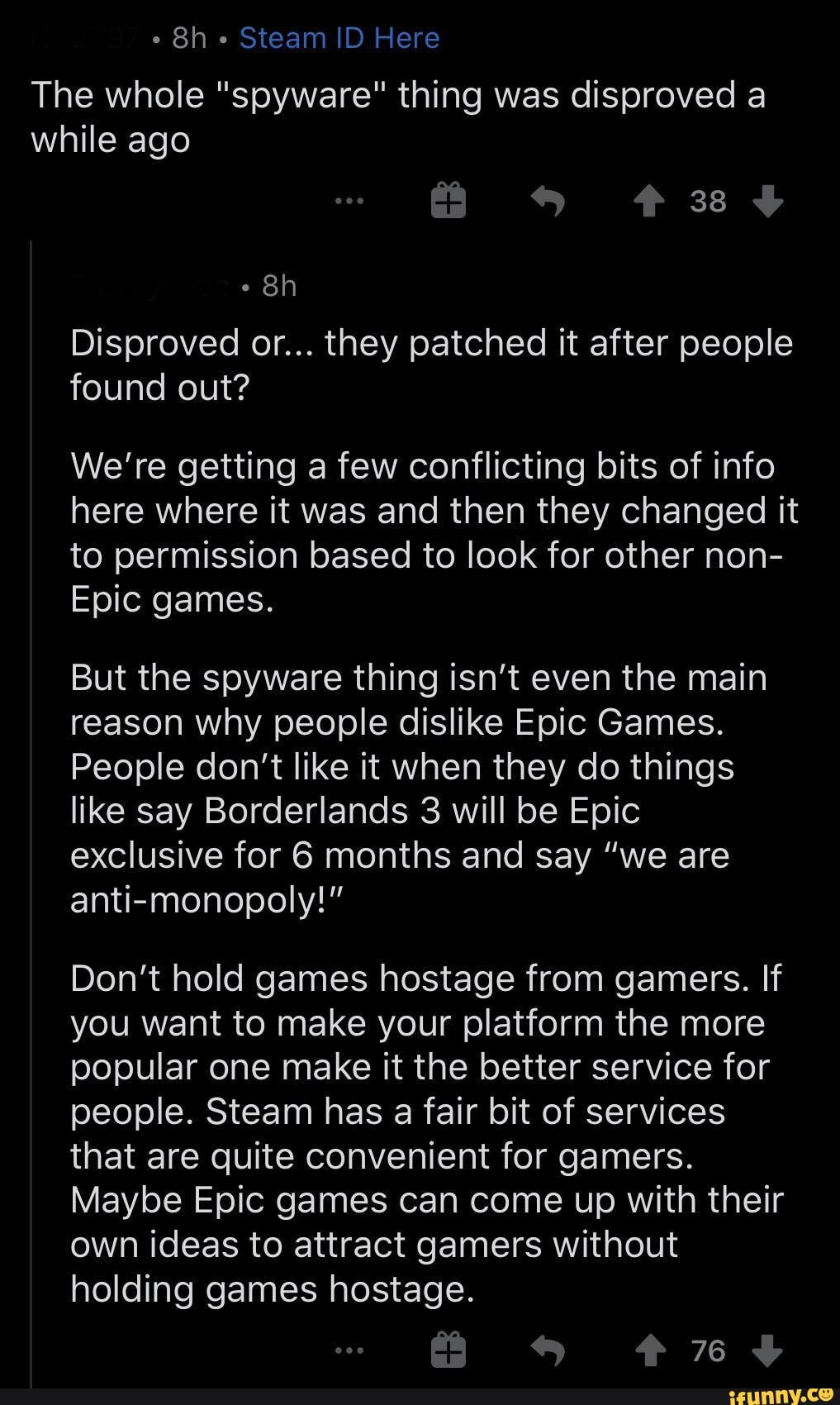 Epic Games Reddit Spyware