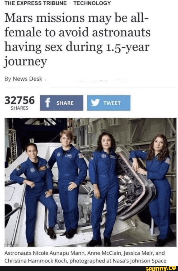 The Express Tribune Technology Mars Missions May Be All Female To Avoid Astronauts Having Sex