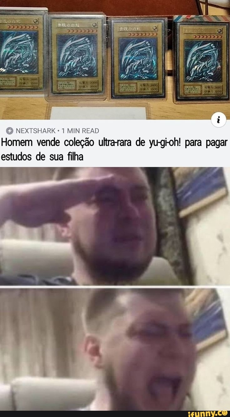 NEXTSHARK MIN READ Homem vende coleção ultra-rara de yu-groh! para pagar estudos de sua filha