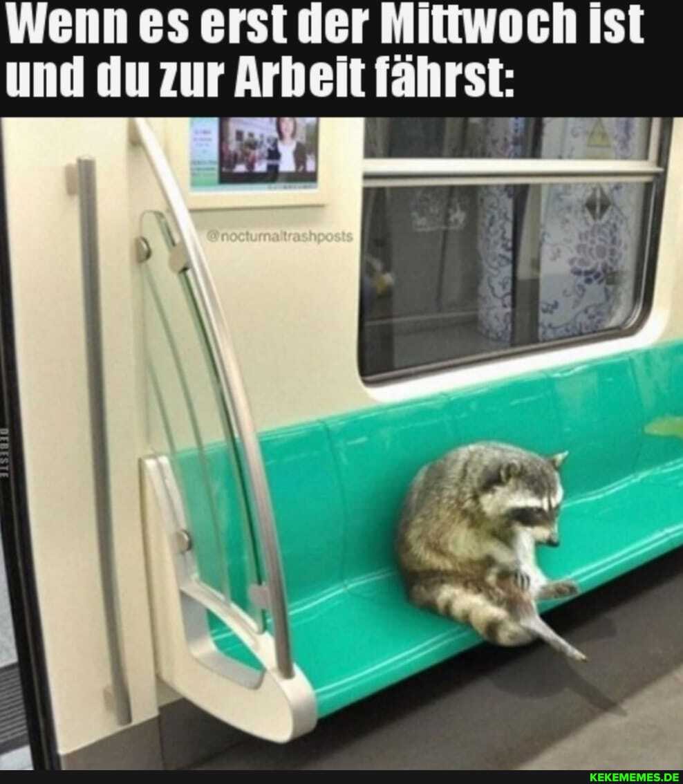 Wenn es erst der Mittwoch ist und du zur Arbeit fährst: