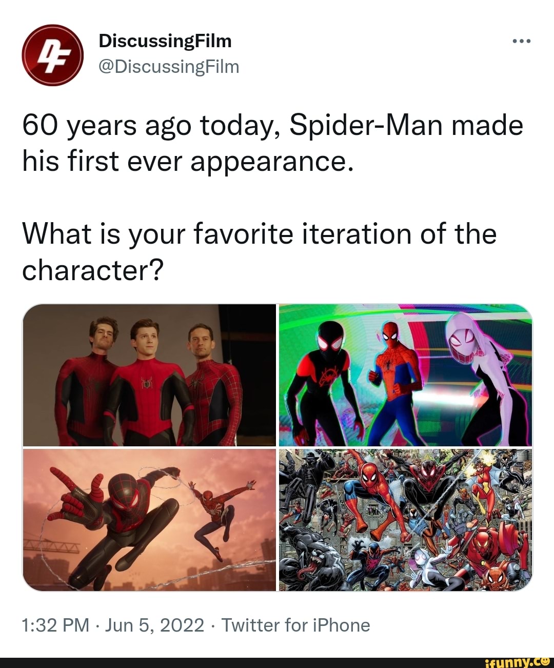 DiscussingFilm @DiscussingFilm 60 years ago today, Spider-Man made his