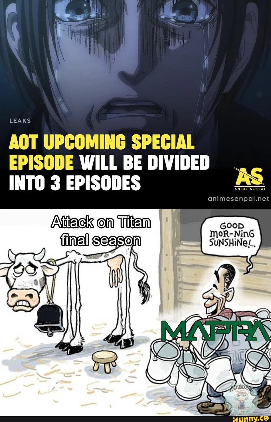 LEAKS AOT UPCOMING SPECIAL EPISODE WILL BE DIVIDED INTO 3 EPISODES RS