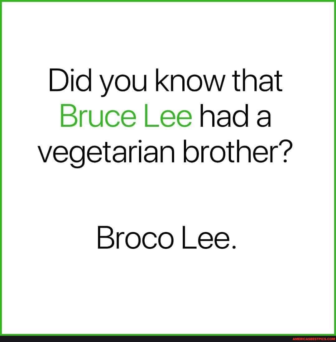 Bruce best sale lee vegetarian