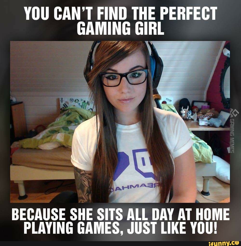 You Can't Find The Perfect Gaming Girl Because She Sits All Day At Home 