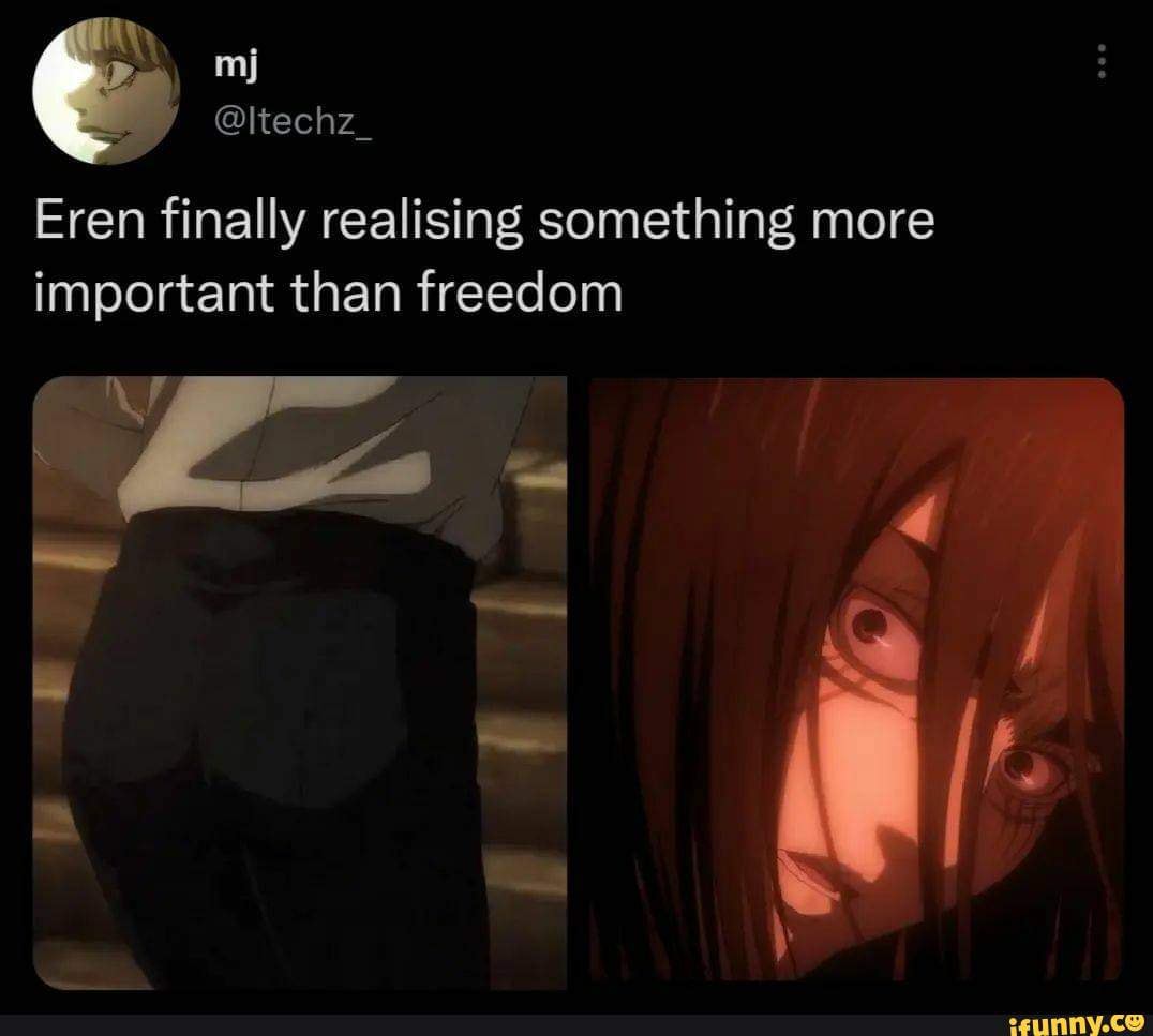 Mi Eren Finally Realising Something More Important Than Freedom - Ifunny