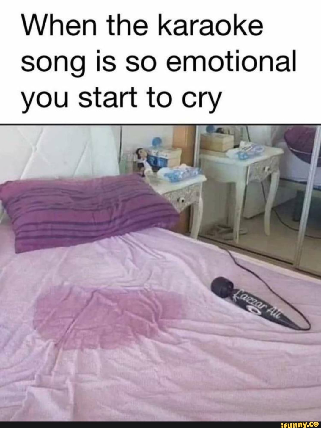 When the karaoke song is so emotional you start to cry iFunny