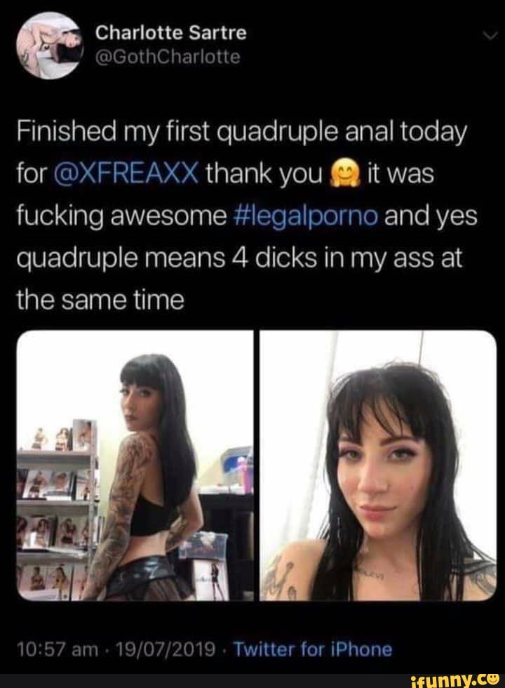 Finished my first quadruple anal today for wÂ» Â».1 H thank ...