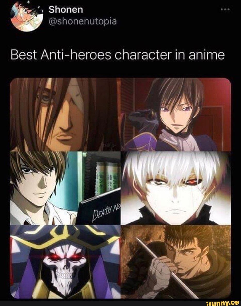 Our Favorite Anti Heroes in Anime Part 2 Collab  Anime Amino